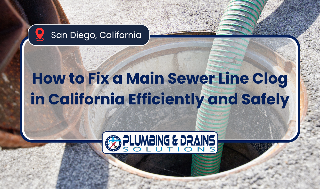what to do for a main sewer line clog